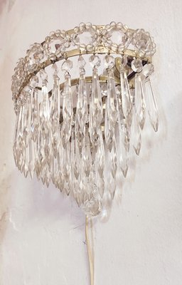 Classic Crystal Wall Lights, France, 1950s, Set of 2-RGF-1449196