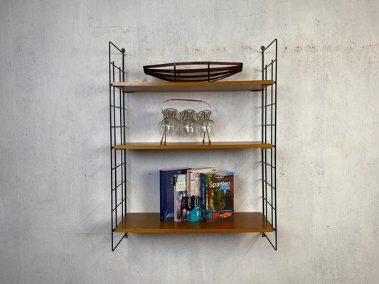 Classic Teak Ladder Shelf in String Design-GPQ-1782307