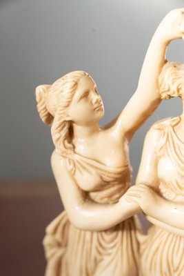 Classical Art Resin Sculptures in Ivory Finish, 1970s-1980s, Set of 2-KNM-2027587