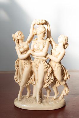 Classical Art Resin Sculptures in Ivory Finish, 1970s-1980s, Set of 2-KNM-2027587