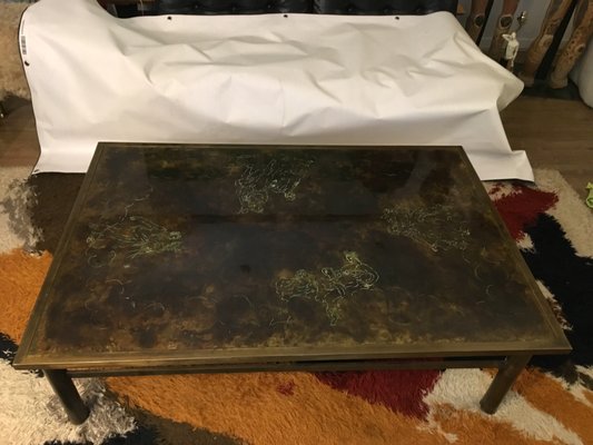 Classical Coffee Table in Bronze by Philip and Kelvin Laverne, United States, 1960s-RDZ-1072772