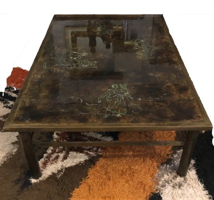 Classical Coffee Table in Bronze by Philip and Kelvin Laverne, United States, 1960s-RDZ-1072772