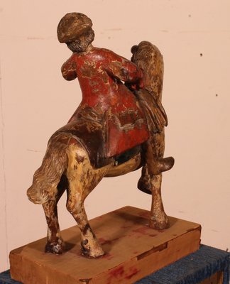 Classical French Horseman, 18th-Century, Carved Wood-HPU-1339084