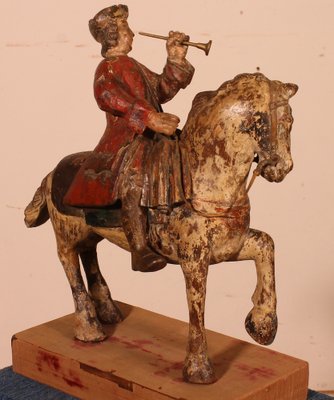 Classical French Horseman, 18th-Century, Carved Wood-HPU-1339084