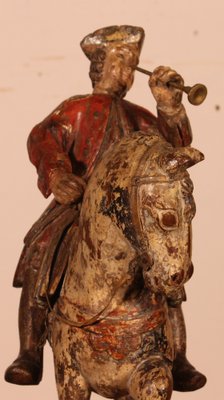 Classical French Horseman, 18th-Century, Carved Wood-HPU-1339084