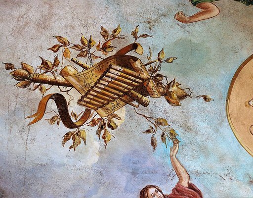 Classical Gilt Ceiling Fresco, 1980s or 1990s-IYX-973333