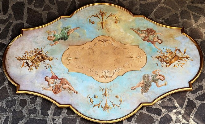 Classical Gilt Ceiling Fresco, 1980s or 1990s-IYX-973333