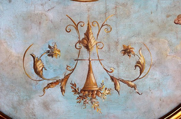 Classical Gilt Ceiling Fresco, 1980s or 1990s-IYX-973333