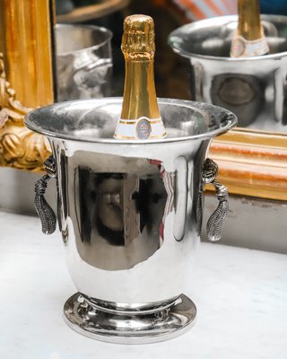 Classical Silver Plated Champagne Cooler and Ice Bucket with Tassels-YK-2024587