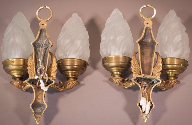 Classical Style Wall Lamps With Angels, Set of 2-AOI-1145668