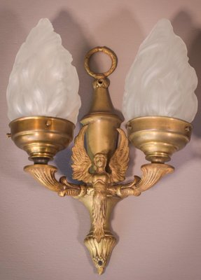 Classical Style Wall Lamps With Angels, Set of 2-AOI-1145668