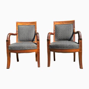 Classicism Armchairs in Walnut, Set of 2-ALF-2033474