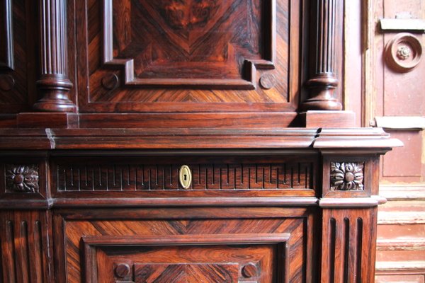 Classicist Top Cabinet in Rosewood, 19th Century-TAT-998569