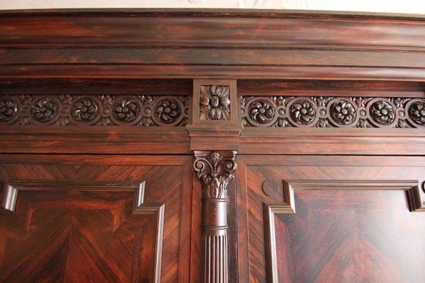 Classicist Top Cabinet in Rosewood, 19th Century-TAT-998569