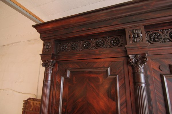 Classicist Top Cabinet in Rosewood, 19th Century-TAT-998569