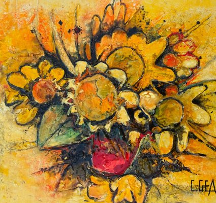 Claude Gean, Le bouquet, 1982, Oil on Canvas-QNR-1161588