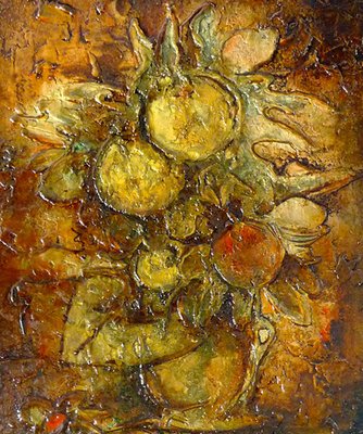 Claude Gean, Tournesols, 1985, Oil on Canvas-QNR-1165910