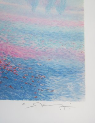 Claude Manoukian, Blue Landscape, Lithograph-KHH-1202613