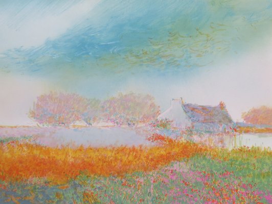 Claude Manoukian, The Farm in Saint-Aubin, Lithograph-KHH-1202619