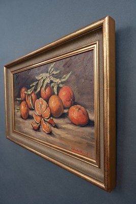 Claude Rayol, Still Life with Oranges, Oil on Panel-QKG-1793418