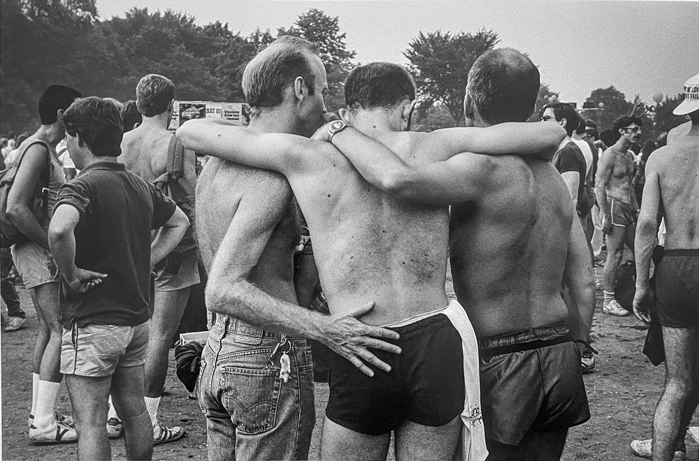 Claude Vesco, Central Park, Gay and Lesbian Demonstration, 1982, Silver Print