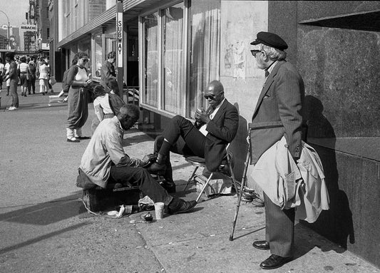 Claude Vesco, Shoe Shiner, Manhattan, New York, 1982, Photography