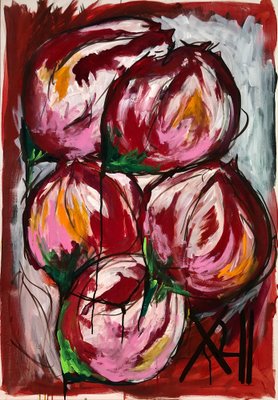 Claudie Baran, Les Fleurs du Mal, 2022, Mixed Media on Canvas, Framed-CHG-1175876