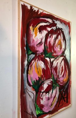 Claudie Baran, Les Fleurs du Mal, 2022, Mixed Media on Canvas, Framed-CHG-1175876