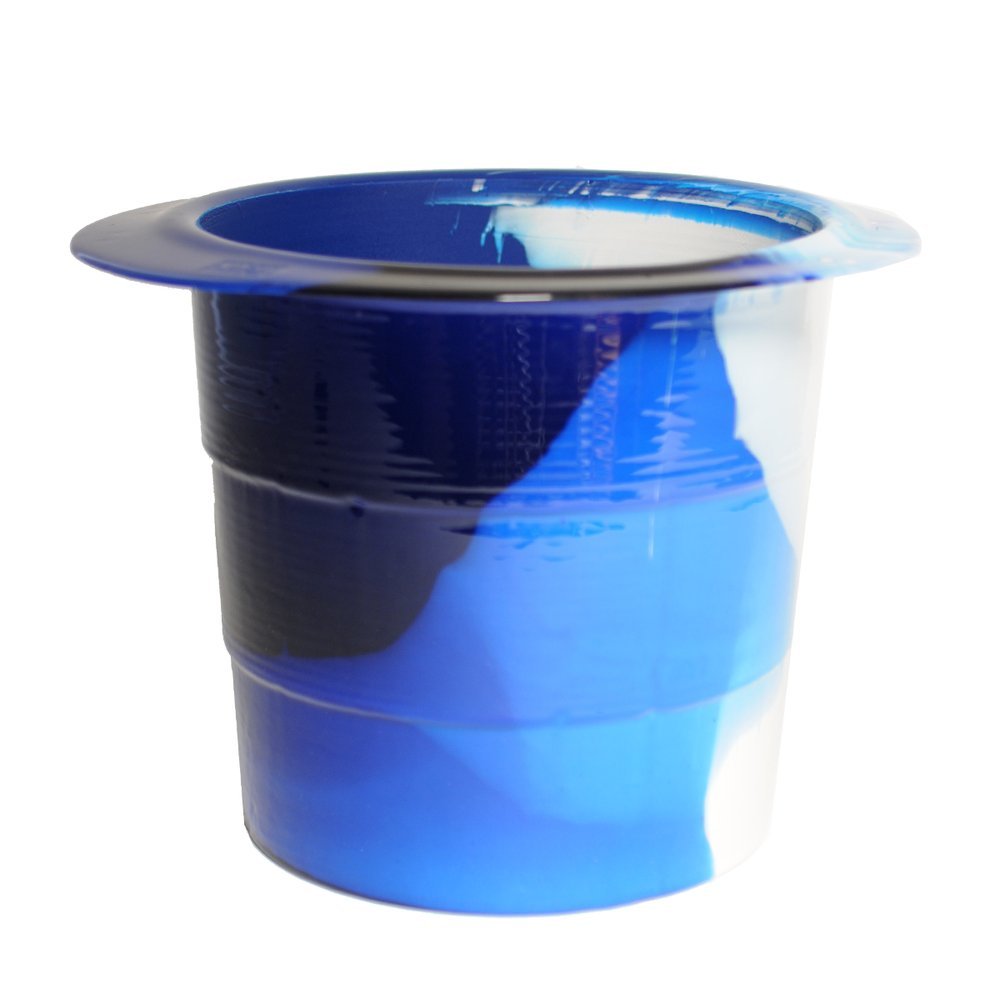 Clear Blue Matt Blue and Matt White Babel L Ice Bucket by Gaetano Pesce for Fish Design