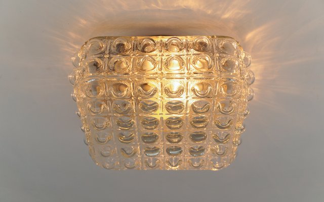 Clear Bubble Glass Flush Mount Lamp by Helena Tynell, Germany, 1960s-KQB-1747283