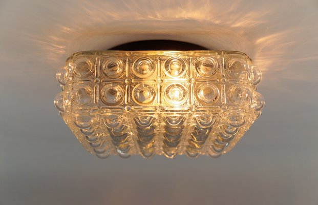 Clear Bubble Glass Flush Mount Lamp by Helena Tynell, Germany, 1960s-KQB-1747283