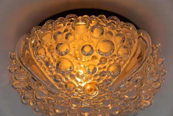 Clear Bubble Glass Flush Mount Light, 1960s-KQB-1814376