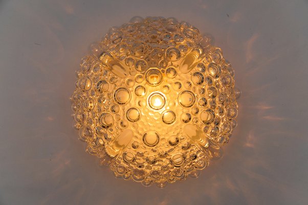 Clear Bubble Glass Flush Mount Light, 1960s-KQB-1814376