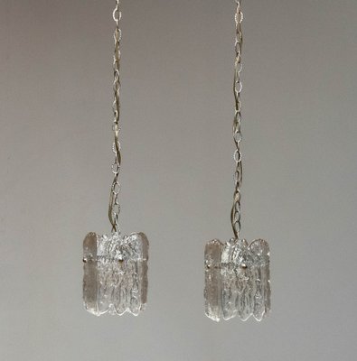 Clear Crystal Bar Lights by Carl Fagerlund Orrefors, Sweden, 1960s, Set of 2-JE-1738652