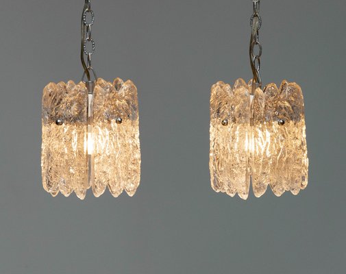 Clear Crystal Bar Lights by Carl Fagerlund Orrefors, Sweden, 1960s, Set of 2-JE-1738652