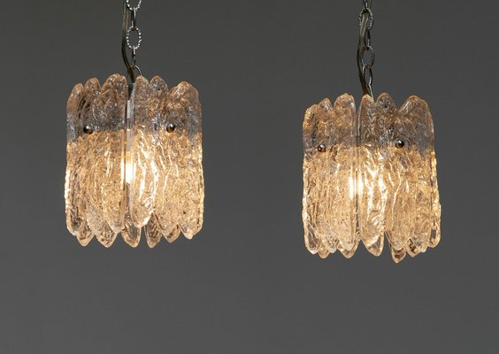 Clear Crystal Bar Lights by Carl Fagerlund Orrefors, Sweden, 1960s, Set of 2-JE-1738652