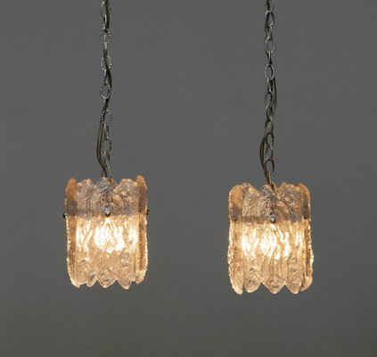 Clear Crystal Bar Lights by Carl Fagerlund Orrefors, Sweden, 1960s, Set of 2-JE-1738652