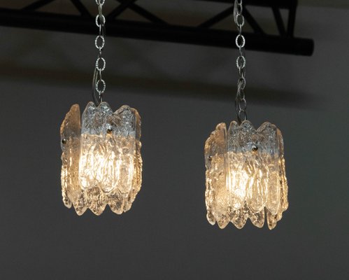 Clear Crystal Bar Lights by Carl Fagerlund Orrefors, Sweden, 1960s, Set of 2-JE-1738652