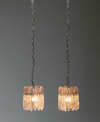 Clear Crystal Bar Lights by Carl Fagerlund Orrefors, Sweden, 1960s, Set of 2-JE-1738652