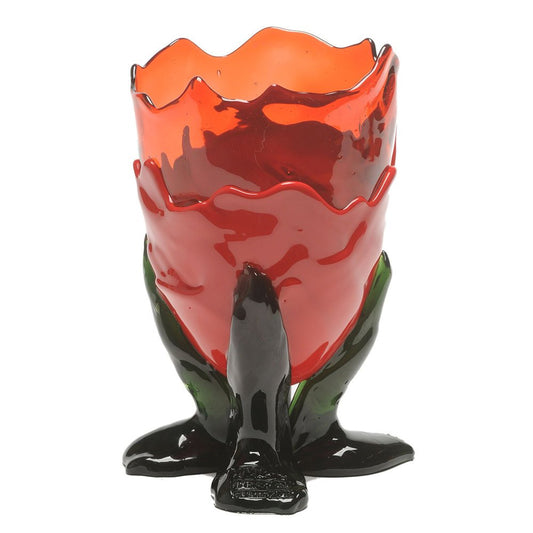 Clear Dark Ruby, Matt Red, Bottle Green Extracolour Vase by Gaetano Pesce for Fish Design