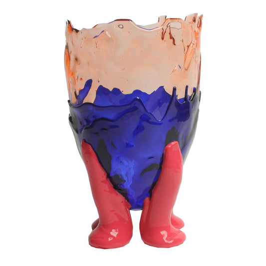 Clear Extracolour Clear Pink, Clear Blue, Matt Fuchsia Vase by Gaetano Pesce for Fish Design