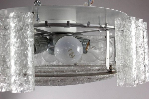 Clear Flush Mount Chandelier by Doria Leuchten Germany, 1970s-VDW-693863