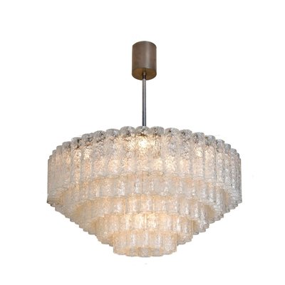 Clear Flush Mount Chandelier by Doria Leuchten Germany, 1970s-VDW-693863