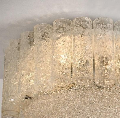 Clear Flush Mount Chandelier by Doria Leuchten Germany, 1970s-VDW-693863