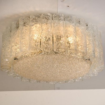 Clear Flush Mount Chandelier by Doria Leuchten Germany, 1970s-VDW-693863