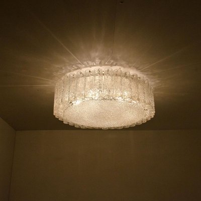 Clear Flush Mount Chandelier by Doria Leuchten Germany, 1970s-VDW-693863