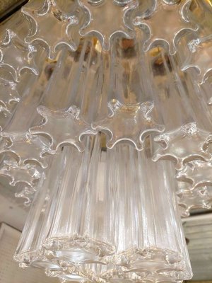 Clear Glass and Brass Tronchi Chandelier from Kalmar, 1980s-PCJ-1273758