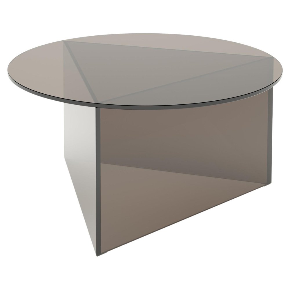 Clear Glass Prisma Circle 80 Coffe Table by Sebastian Scherer