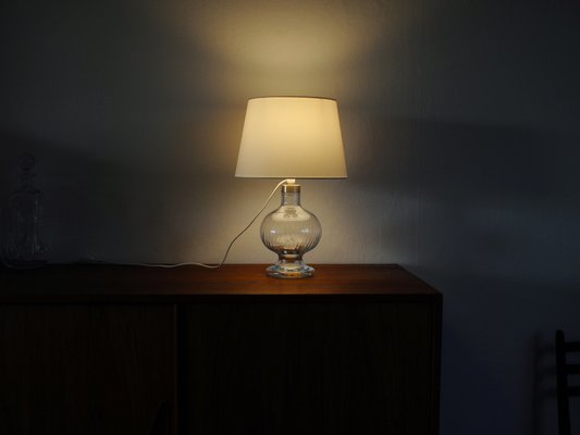 Clear Glass Table Lamp by Michael Bang for Holmegaard Glasværk, 1978-HPQ-1188019