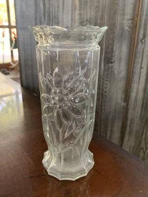 Clear Glass Vase, 1980s-OXJ-1737401